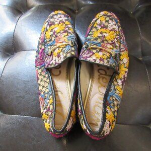 Sam Edelman Loraine Embroidered Floral Flats, SIZE 7.5, Women's Flower Shoes